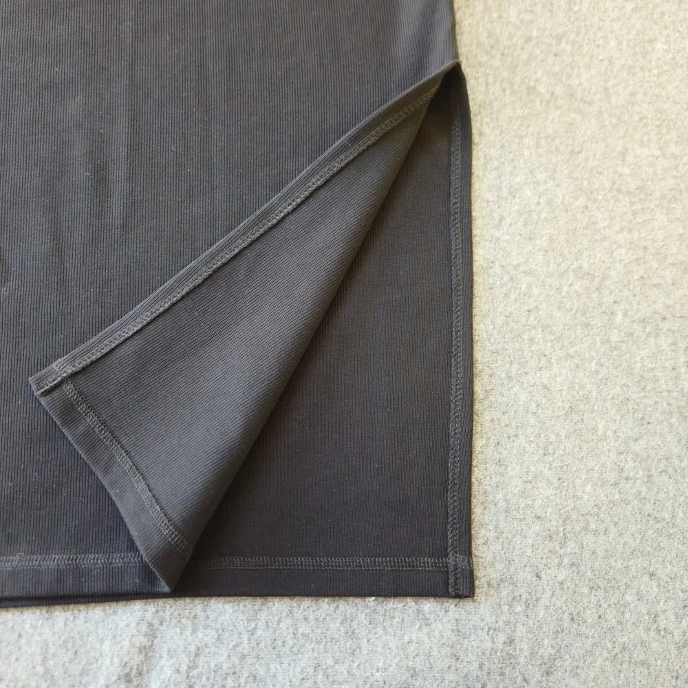 AllSaints Jamie Skirt Sz 4 Black Ribbed Slit Grunge Whimsigoth Model Off-Duty